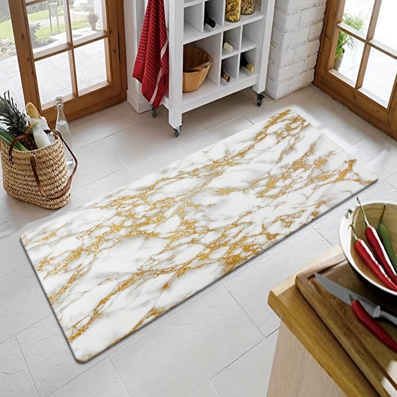 Soft Kitchen Rug Abstract Waterproof Runner Absorbent Washable Carpet