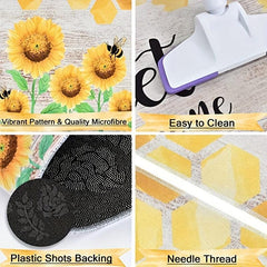 Sunflower Kitchen Rug Non-slip Washable Mat
