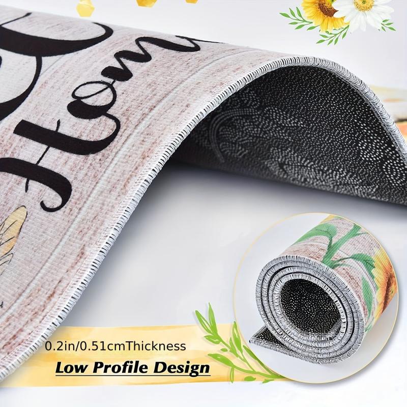 Sunflower Kitchen Rug Non-slip Washable Mat