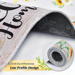 Sunflower Kitchen Rug Non-slip Washable Mat