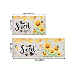 Sunflower Kitchen Rug Non-slip Washable Mat