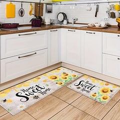 Sunflower Kitchen Rug Non-slip Washable Mat