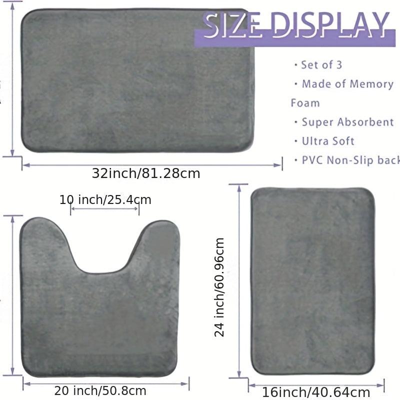 Soft Non Slip Absorbent Bath Mat Machine Washable Shower Carpet