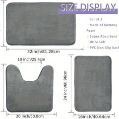 Soft Non Slip Absorbent Bath Mat Machine Washable Shower Carpet