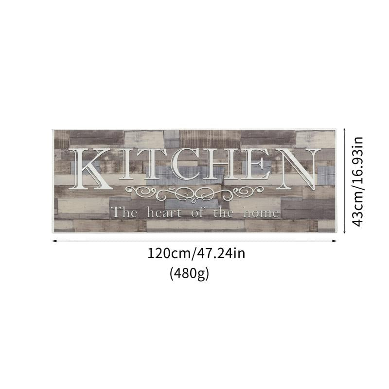 Slogan Graphic Kitchen Rug Anti-slip Mat