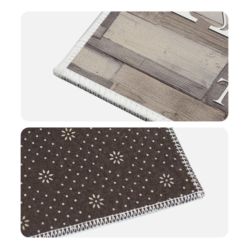 Slogan Graphic Kitchen Rug Anti-slip Mat