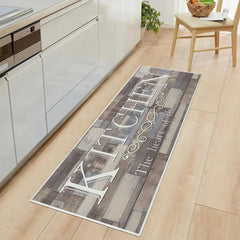 Slogan Graphic Kitchen Rug Anti-slip Mat
