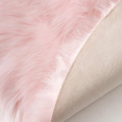 Pink Heart Rug Soft & Cozy Plush Faux Fur Area Carpet