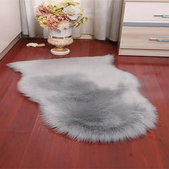 Faux Wool Plush Carpet for Living Room Bedroom Bedside Blanket