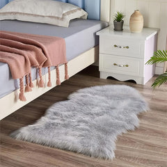 Faux Wool Plush Carpet for Living Room Bedroom Bedside Blanket