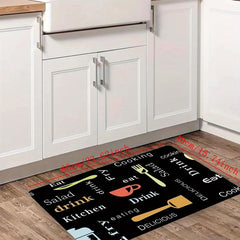 Cartoon Letter Kitchen Rug Anti-slip Absorbent Mat