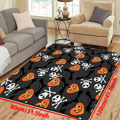 Halloween Skull Print Area Rug for Boys Girls Room