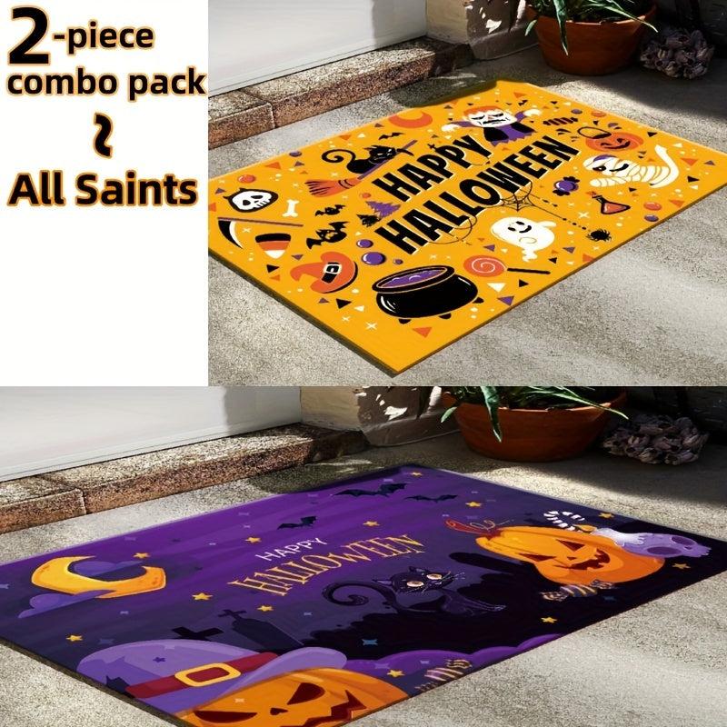 2pcs Evil Monster Ghost Bedroom Rug Funny Home Decor Indoor Doormat
