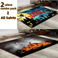 2pcs Evil Monster Ghost Bedroom Rug Funny Home Decor Indoor Doormat