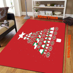 Christmas Party Rug Tree Print Living Room Bedroom Rug