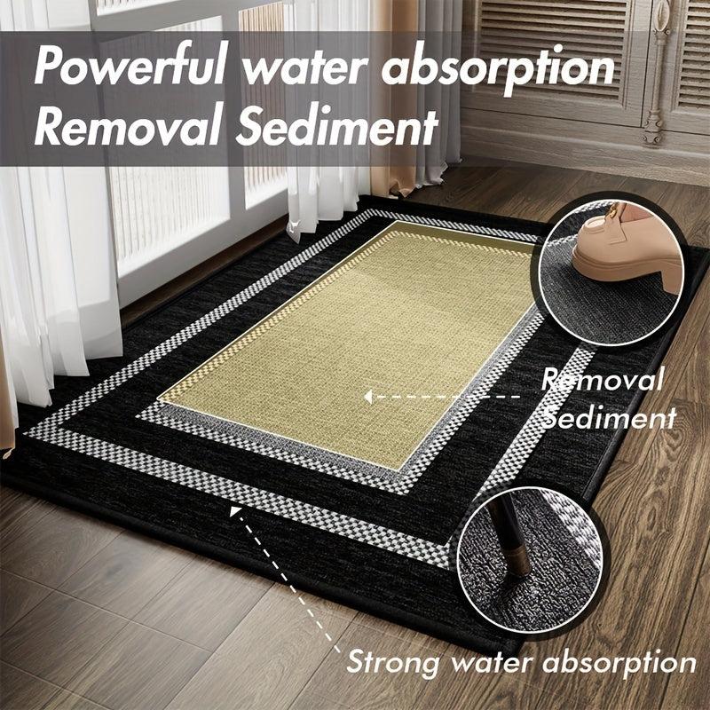 Absorbent Kitchen Rugs Doormat Washable Anti Skid Rubber Backing