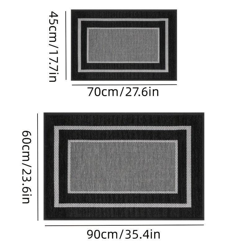 Absorbent Kitchen Rugs Doormat Washable Anti Skid Rubber Backing