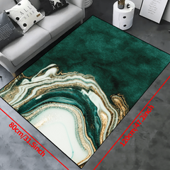 Marble Print Waterproof Rug for Living Room Bedroom
