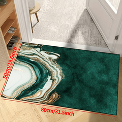 Marble Print Waterproof Rug for Living Room Bedroom