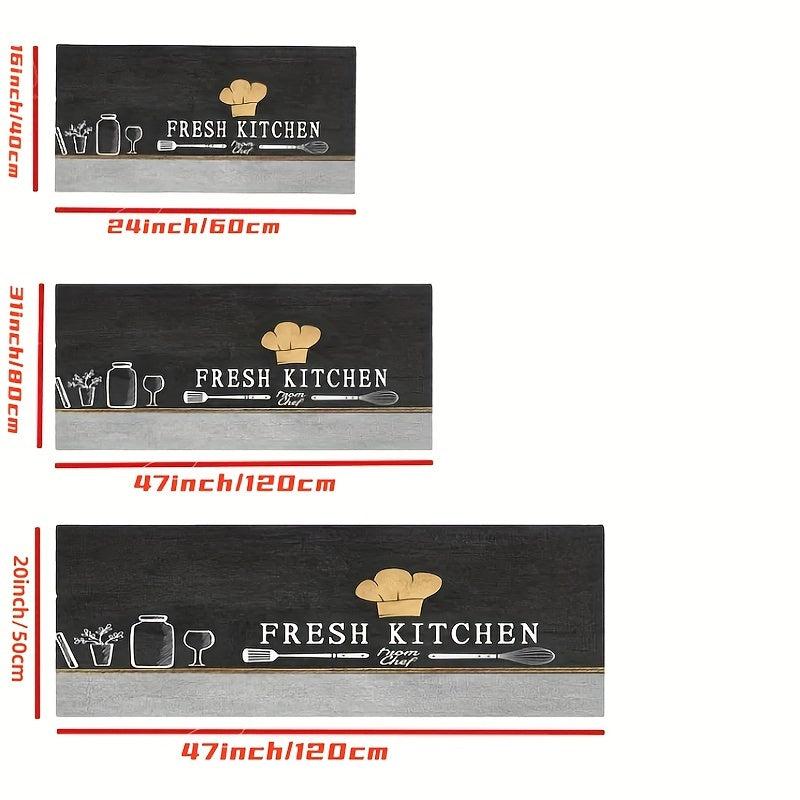 Non-slip Kitchen Floor Mat Graphic Design Kitchen Rug