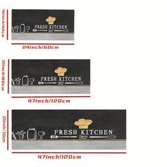 Non-slip Kitchen Floor Mat Graphic Design Kitchen Rug