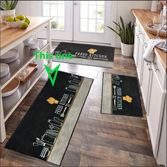 Non-slip Kitchen Floor Mat Graphic Design Kitchen Rug