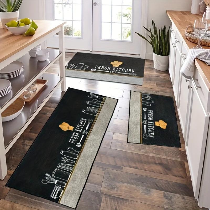 Non-slip Kitchen Floor Mat Graphic Design Kitchen Rug