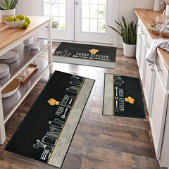 Non-slip Kitchen Floor Mat Graphic Design Kitchen Rug