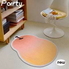 Fruit Kitchen Rug Mango Pear Grapes Cherry Soft Fluffy Carpet