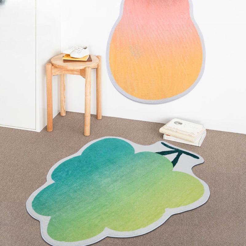 Fruit Kitchen Rug Mango Pear Grapes Cherry Soft Fluffy Carpet