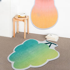 Fruit Kitchen Rug Mango Pear Grapes Cherry Soft Fluffy Carpet