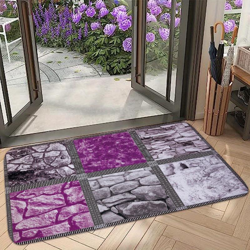 1pc Welcome Entrance Doormat Non Slip Absorbent Bathroom Memory Foam Mat Carpet