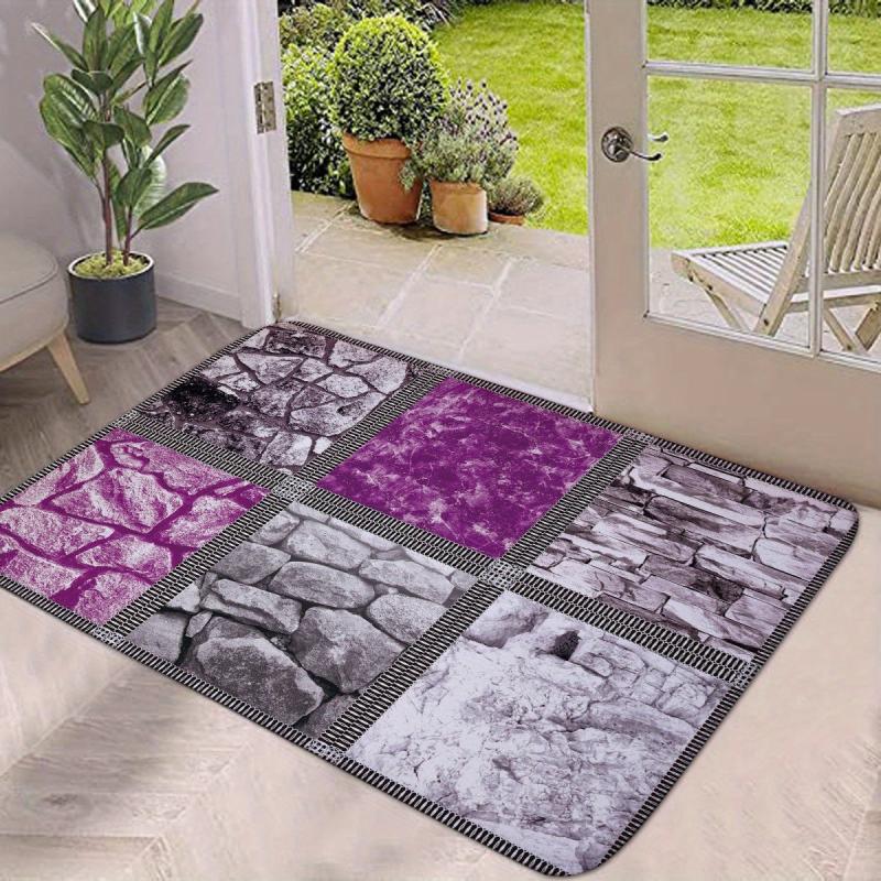 1pc Welcome Entrance Doormat Non Slip Absorbent Bathroom Memory Foam Mat Carpet