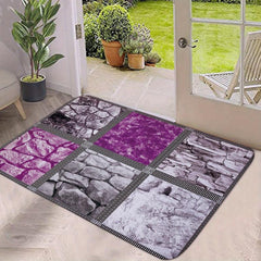 1pc Welcome Entrance Doormat Non Slip Absorbent Bathroom Memory Foam Mat Carpet