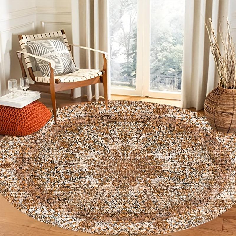 Soft Vintage Floral Area Rug - Waterproof Stain Resistant - Anti Slip
