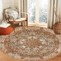 Soft Vintage Floral Area Rug - Waterproof Stain Resistant - Anti Slip
