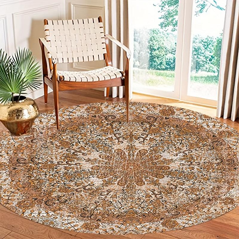 Soft Vintage Floral Area Rug - Waterproof Stain Resistant - Anti Slip