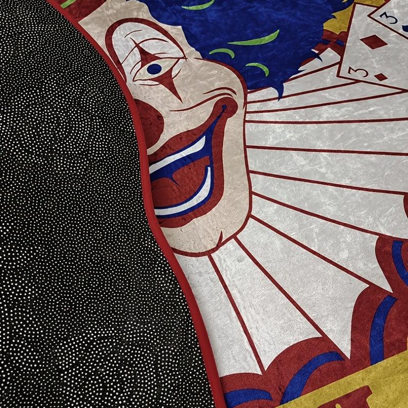 Clown Rug Halloween Gothic Dark Style Non-slip Polyester Area Entrance Mat