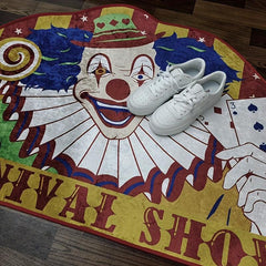 Clown Rug Halloween Gothic Dark Style Non-slip Polyester Area Entrance Mat