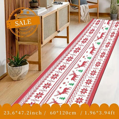 1pc Fluffy Faux Wool Washable Runner Carpets Christmas Running Carpets