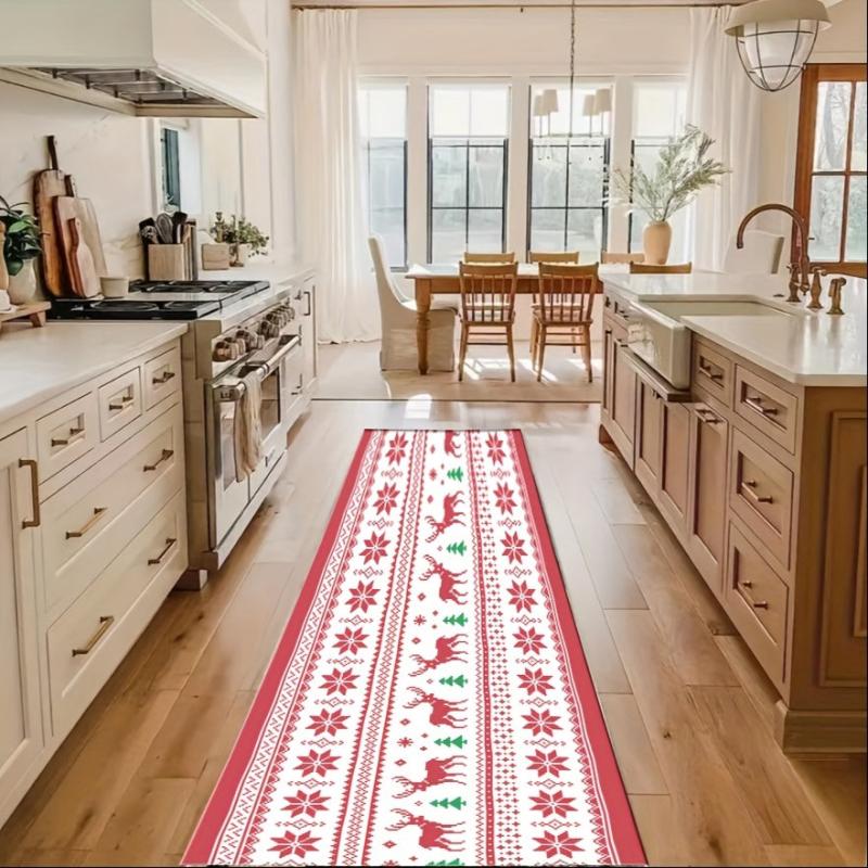 1pc Fluffy Faux Wool Washable Runner Carpets Christmas Running Carpets