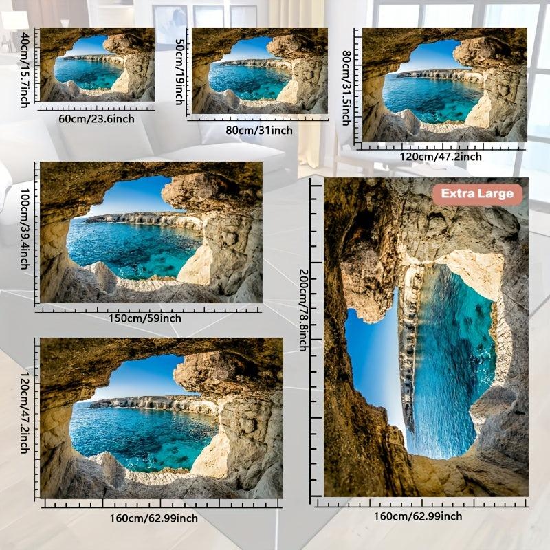 Seaside Cave View Non-slip Resistant Carpet - Waterproof