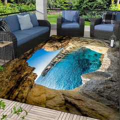 Seaside Cave View Non-slip Resistant Carpet - Waterproof