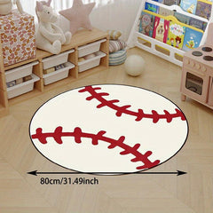 Soft Round Baseball Pattern Playmat Children's Bedroom Climbing Mat