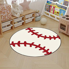 Soft Round Baseball Pattern Playmat Children's Bedroom Climbing Mat