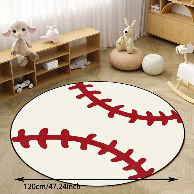 Soft Round Baseball Pattern Playmat Children's Bedroom Climbing Mat
