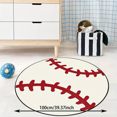 Soft Round Baseball Pattern Playmat Children's Bedroom Climbing Mat