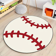 Soft Round Baseball Pattern Playmat Children's Bedroom Climbing Mat