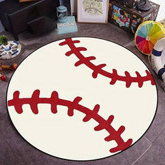 Soft Round Baseball Pattern Playmat Children's Bedroom Climbing Mat
