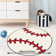 Soft Round Baseball Pattern Playmat Children's Bedroom Climbing Mat